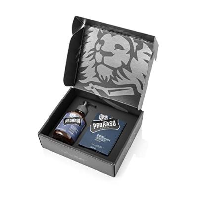 PRORASO  - Coffret Duo - Shampoing & Baume &agrave; barbe Azur Lime