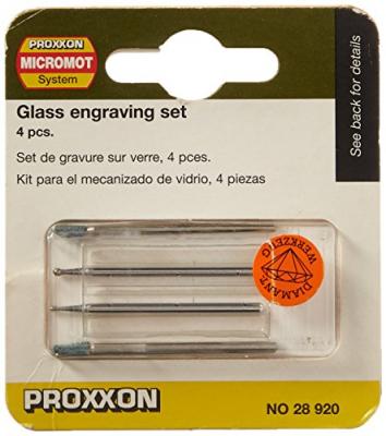 PROXXON MICROMOT PROXXON 2228920 - Blister 4 fresas mecanizado vidrio