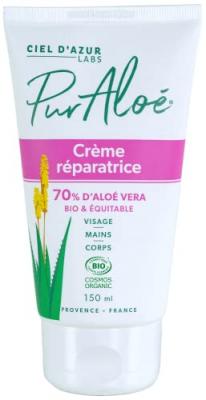 CIEL D AZUR PurAlo&eacute; Cr&egrave;me R&eacute;paratrice visage Mains Corps Bio, 150ml