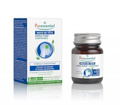 PURESSENTIEL  Migra Pure Maux de T&ecirc;te x15 comprim&eacute;s