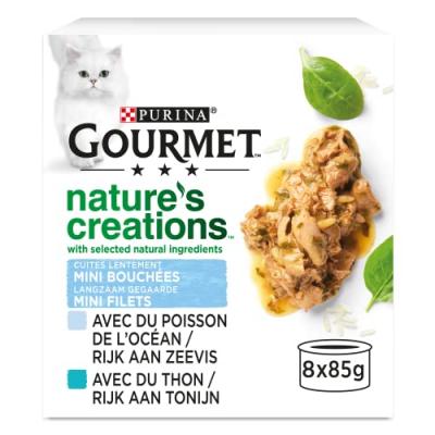 GOURMET Aliment Chat adulte Nature's Creation, multipack 8x85g