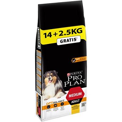 PRO PLAN Croquettes chien  Medium OptiBalance - Poulet - 14 et 2,5kg