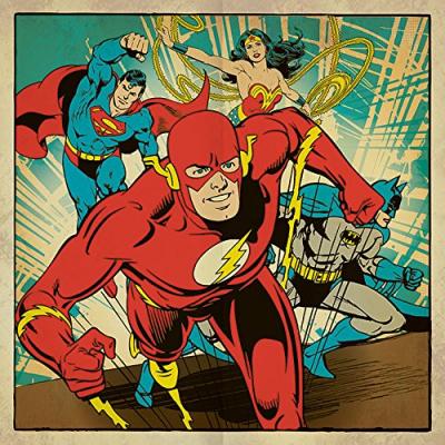 DC COMICS Pyramid International  - Canvas 40X40 '38mm' - Heroes Togeth