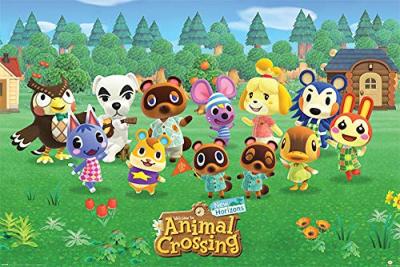 BORN IN FRANCE Pyramid Animal Crossing Line Up Poster Vert