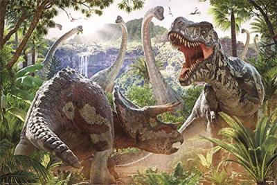 GENERIQUE Pyramid Poster Dinosaur Battle David Penfound Multicolore