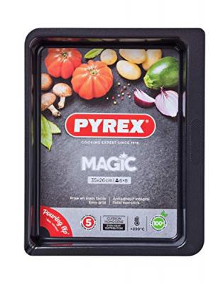 PYREX  - Magic - Plat &agrave; Four Rectangulaire en M&eacute;tal 4.60 L / 35x26 cm