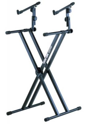 QUIKLOK  Ql642 - Stand Clavier X Double Avec Deux Niveaux - Noir