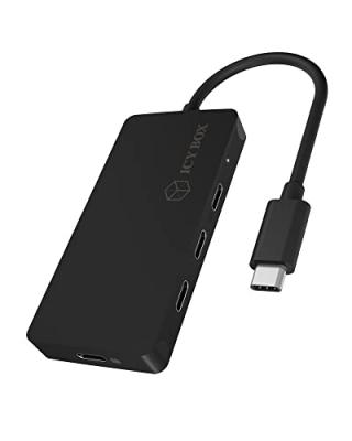 ICY BOX Raidsonic Icy Boy Ib-hub1429-cpd 4 Port Usb C Hub Noir