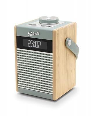 ROBERTS Rambler MIDI Radio-r&eacute;veil r&eacute;tro Portable Dab+/FM/Bluetooth Bleu Ciel