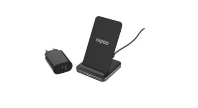 RAPOO  XC220 Kabelloser QI Dual-Ladestand, Schwarz, 10 Watt