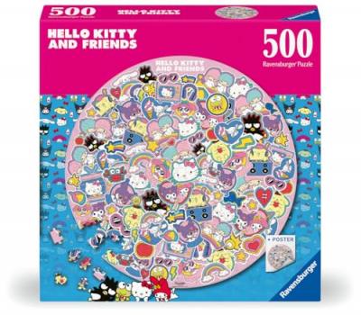RAVENSBURGER Hello Kitty - Puzzle rond Hello Kitty and Friends (500 pi&egrave;ces)