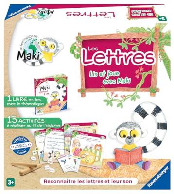 RAVENSBURGER Jeu &eacute;criture et lettres  Maki apprend &agrave; lire