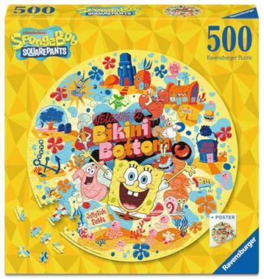 RAVENSBURGER Bob l'&eacute;ponge - Puzzle rond Welcome to Bikini Bottom (500 pi&egrave;ces)