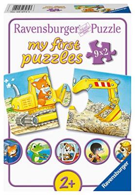 RAVENSBURGER My First Puzzles - Animaux au Chantier (9x2 Pi&egrave;ces) 