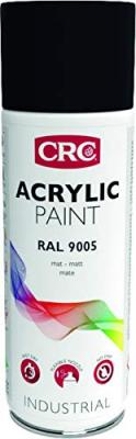 CRC Peinture Acryl noir Mat ral 9005 a&eacute;rosol de 400ml net 