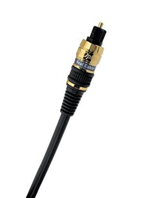 Câble Optique Toslink REAL CABLE OTT60/1M20 - 1 Mètre, Noir, Pour Transmission Audio Numérique Sans Perte