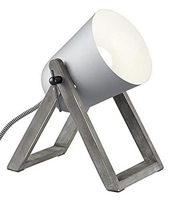 DEFIBRICO Lampe &agrave; poser bois m&eacute;tal Marc - Gris