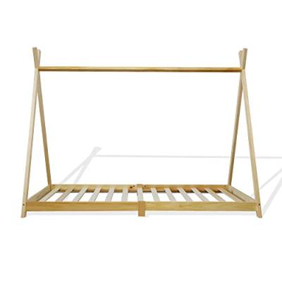 MOBILI REBECCA Cadre de lit pour enfants pour matelas 90x200 bois brun