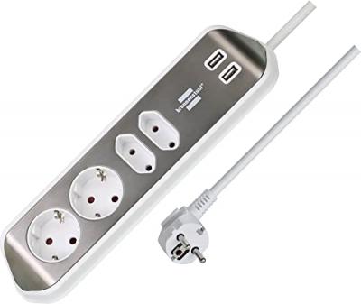 BRENNENSTUHL  1153590420 Power Strip 4 Outlets With Switch Clair