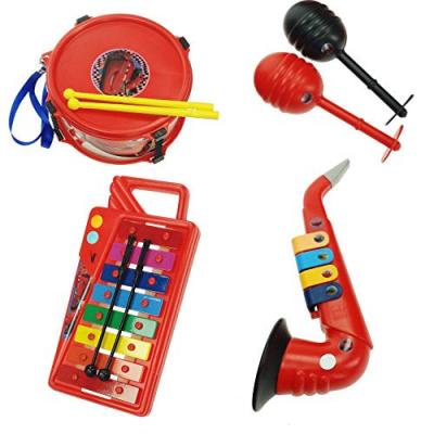 REIG Cars Set Xylophone-Tambour-Saxophone et Maracas, 5311.0