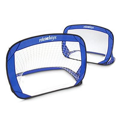 RELAXDAYS  pop-up lot de 2 buts de foot bleu