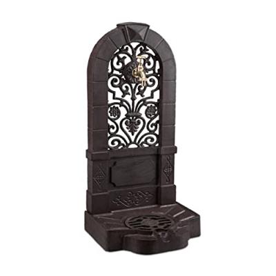 RELAXDAYS Fontaine de jardin  - Design antique en fonte d'aluminium marron - HxlxP:74 x 36 x 30 cm
