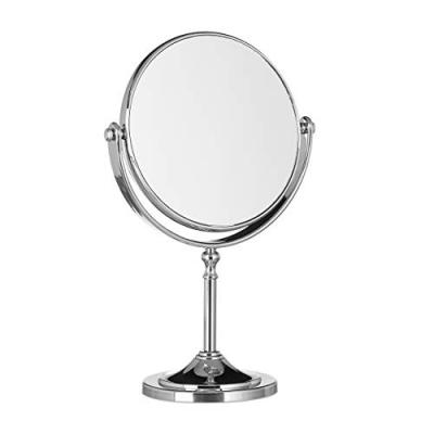 RELAXDAYS Miroir de maquillage grossissant &agrave; poser  - Argent - Double face - 28x18x10 cm