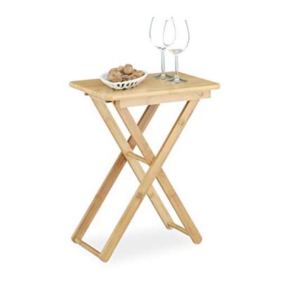 RELAXDAYS  Table D'appoint Pliable Bambou Table De Jardin Table Console