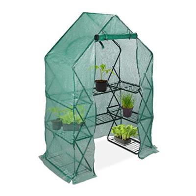 RELAXDAYS  Serre De Jardin Pliable &Eacute;tag&egrave;re 195 Cm Plantes Tomates Culture Semis Pot B&acirc;che