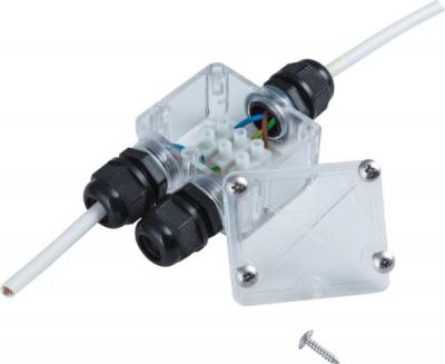 HEITRONIC R&eacute;partiteur 2x 230 V 4 cm  21041 transparent