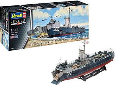 REVELL - US Navy Landing Ship Medium Maquette, 5169, Non laqu&eacute;, Centre