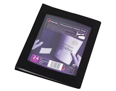 Rexel livret de pr&eacute;sentation a5, 24 pochettes, coloris noir 17435bk