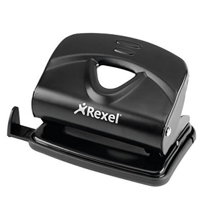 REXEL  2100763 Perforateur m&eacute;tal 2 Trous 20 Feuilles Noir
