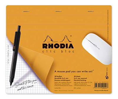 RHODIA Bloc tapis de souris Clic Bloc  30 Feuilles 19 x 23 cm