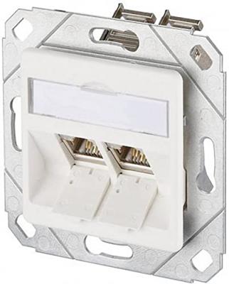 METZ CONNECT Btr netcom 1309121102-E prise de courant RJ-45 Blanc