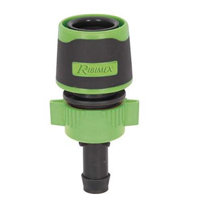 RIBIMEX Raccord rapide libre cannel&eacute; bi-mati&egrave;re pour tuyau diam&egrave;tre 13 mm