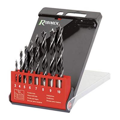 RIBIMEX Ribitech - Coffret de 8 forets bois de 3 &agrave; 10mm