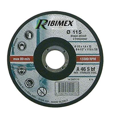 RIBIMEX Ribitech PRDATI115 Disque Plat Inox 115 x 1,6 x 22,2 mm