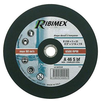RIBIMEX Ribitech PRDATI125 Disque plat pour inox, noir