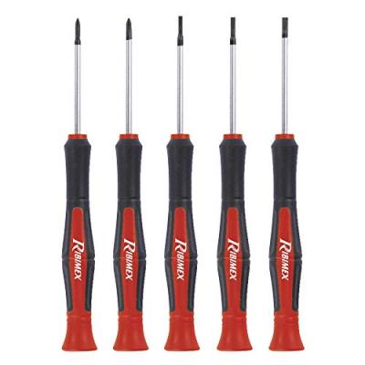 RIBIMEX Lot de 5 tournevis pr&eacute;cision aimant&eacute;s - PRTOURKIT5PR - Ribitech