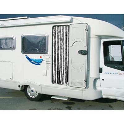 NARBONNE ACCESSOIRES Rideaux de porte Chenilles grises et blanches