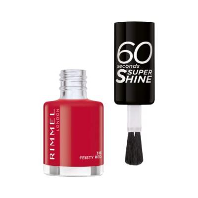 RIMMEL  - Vernis &agrave; ongles 60 Seconds Super Shine - 313 Feisty Red
