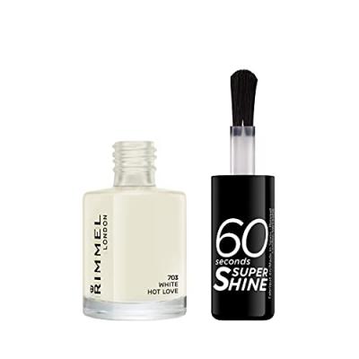 RIMMEL  Vernis &agrave; ongles 60 Seconds Super Shine - 703 White Hot Love