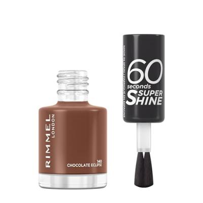 RIMMEL  60 Seconds Super Shine Nail Polish 140 Chocolate Eclipse 8ml