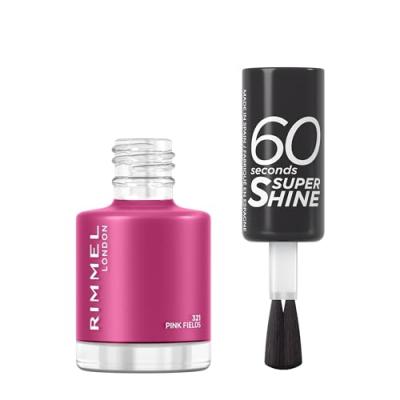 RIMMEL LONDON Rimmel 60 Seconds Super Shine Nail Polish 321 Pink Fields 8ml