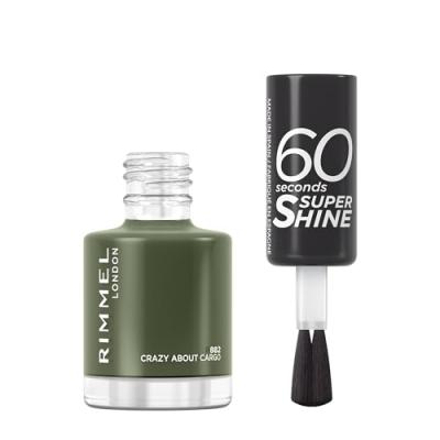 RIMMEL LONDON Rimmel 60 Seconds Super Shine Nail Polish 882 Crazy About Cargo 8ml