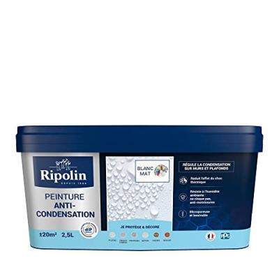 RIPOLIN Peinture anti-condensation Blanc Mat Pot 2.5l