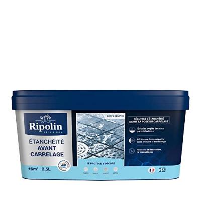 RIPOLIN Etanch&eacute;it&eacute; avant carrelage Blanc Mat Pot 2.5l