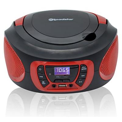 ROADSTAR  CDR-365U/RD Radio CD num&eacute;rique portable USB/AUX Rouge