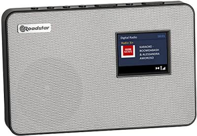 ROADSTAR HRA-590 Radio portative DAB+ AUX, DAB+, FM noir (mat), argent